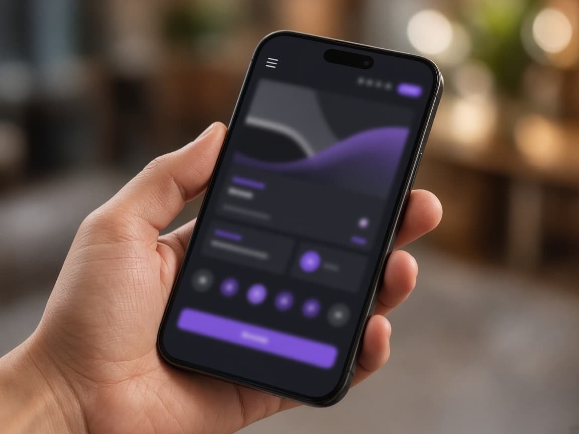 Site da empresa aberto no celular